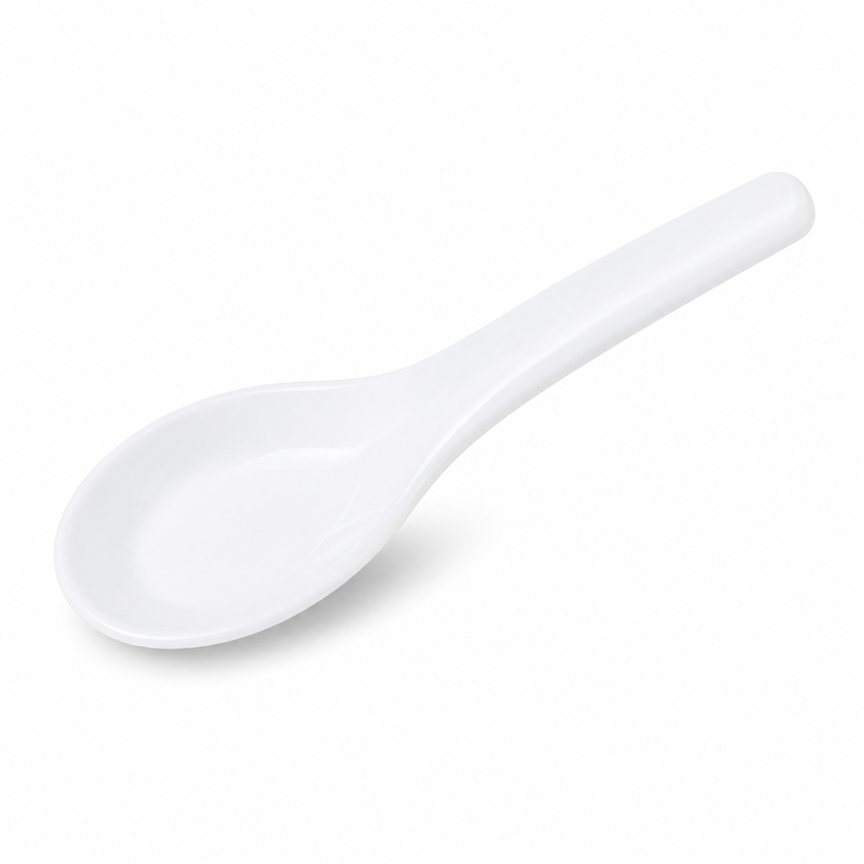 [1,000 ct] Med-Heavy Weight Asian Soup Spoon, White