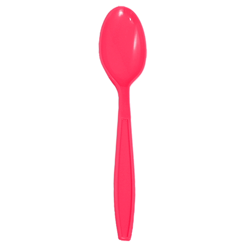 PP Plastic Extra Heavy Weight Tea Spoons, Pink - 1,000 pcs