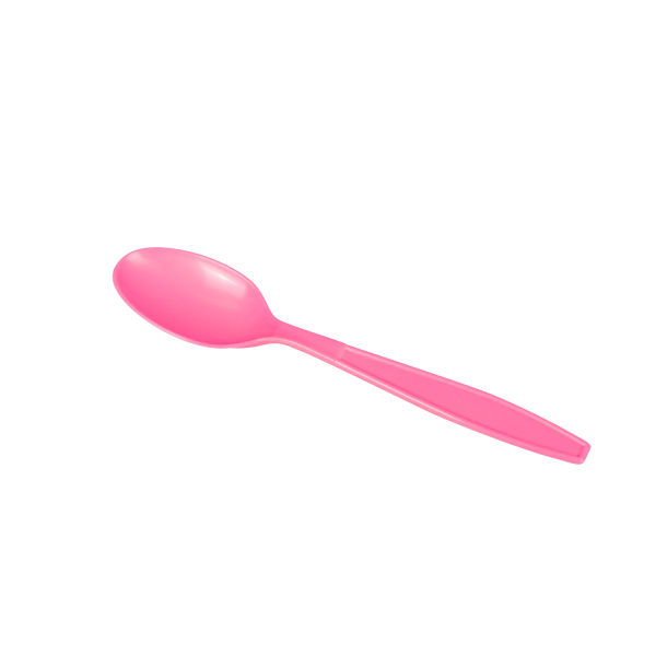 PP Plastic Extra Heavy Weight Tea Spoons, Pink - 1,000 pcs