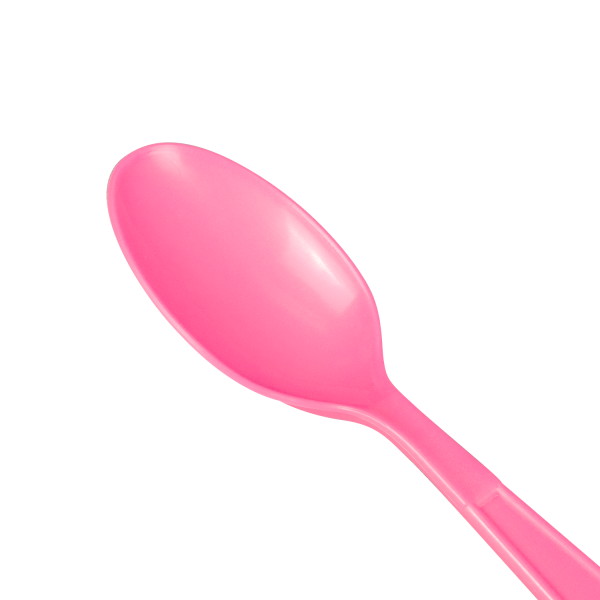 Plastic Tea Spoons | Extra Heavy (Pink) - 1,000 pcs