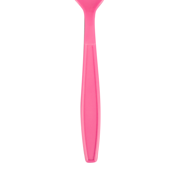 PP Plastic Extra Heavy Weight Tea Spoons, Pink - 1,000 pcs