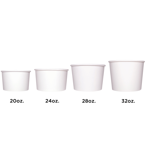 Karat 8oz Food Containers (95mm), White - 1,000 pcs