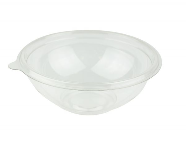 Clear Karat 16 oz Round PET Plastic Salad Bowl 