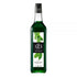 1883 Maison Routin Green Mint syrup in a clear 1 Liter bottle.