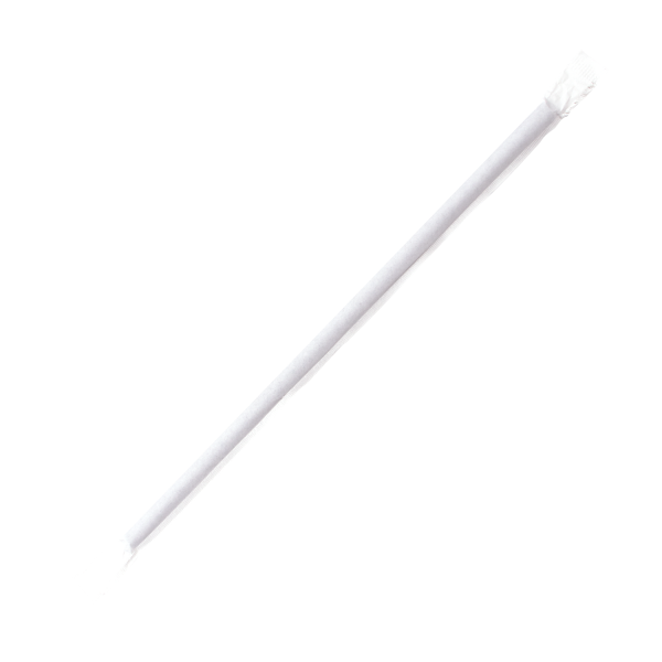 Karat 7.75'' Jumbo Straws (5mm) Paper Wrapped, Black - 12,000 pcs
