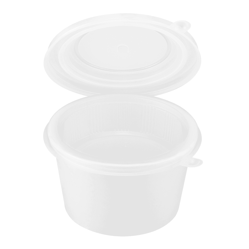 Round container + lid PP 300ml/10,1oz for food to Go