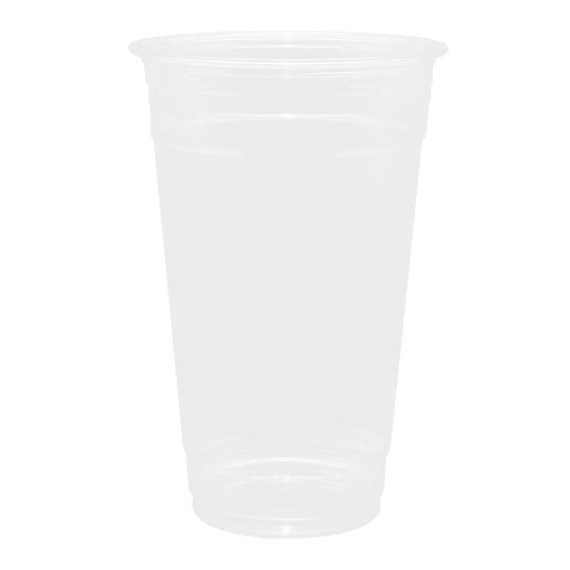 700ml (24 oz）Clear Plastic Cups With Lids for Iced Cold Drinks