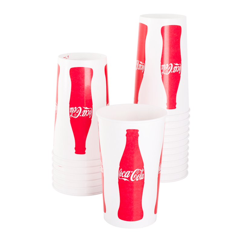 Karat 44oz Paper Cold Cups (115mm), Coca Cola Print- 480 pcs
