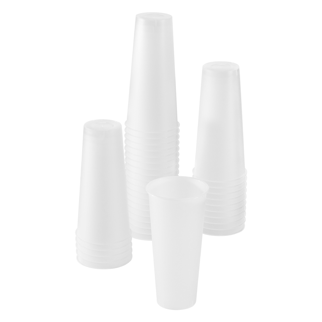 Karat 12 oz. Ribbed PP Plastic Cups (90mm)