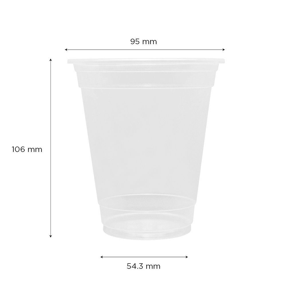 Karat 12 oz. Ribbed PP Plastic Cups (90mm)