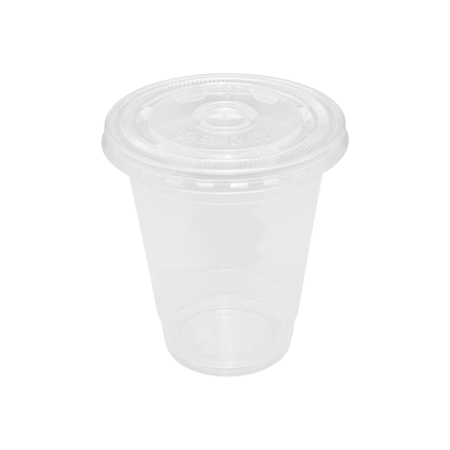 Karat 12oz PP Plastic U-Rim Cold Cup and lid