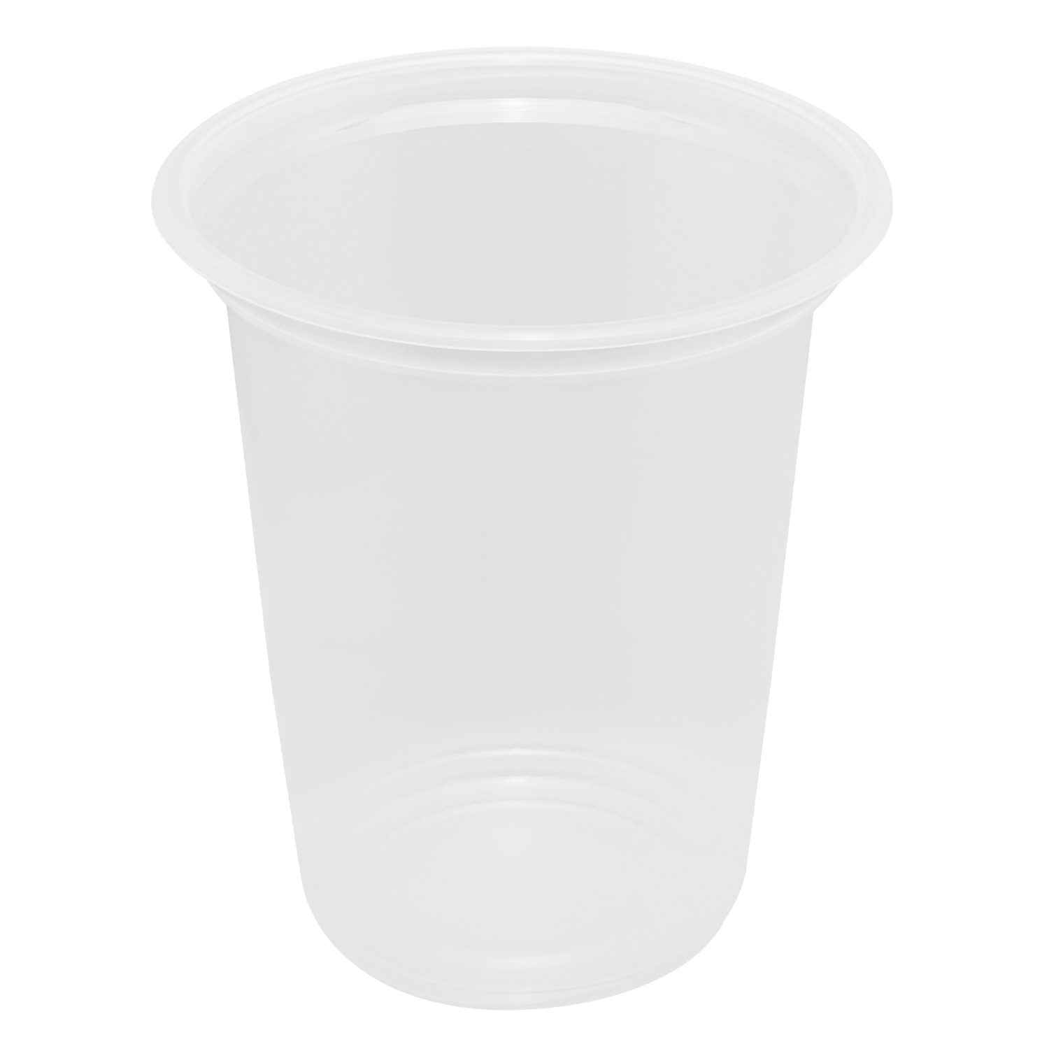 Clear Karat 30oz PP Plastic Flat Rim Extra Wide Cold Cups 