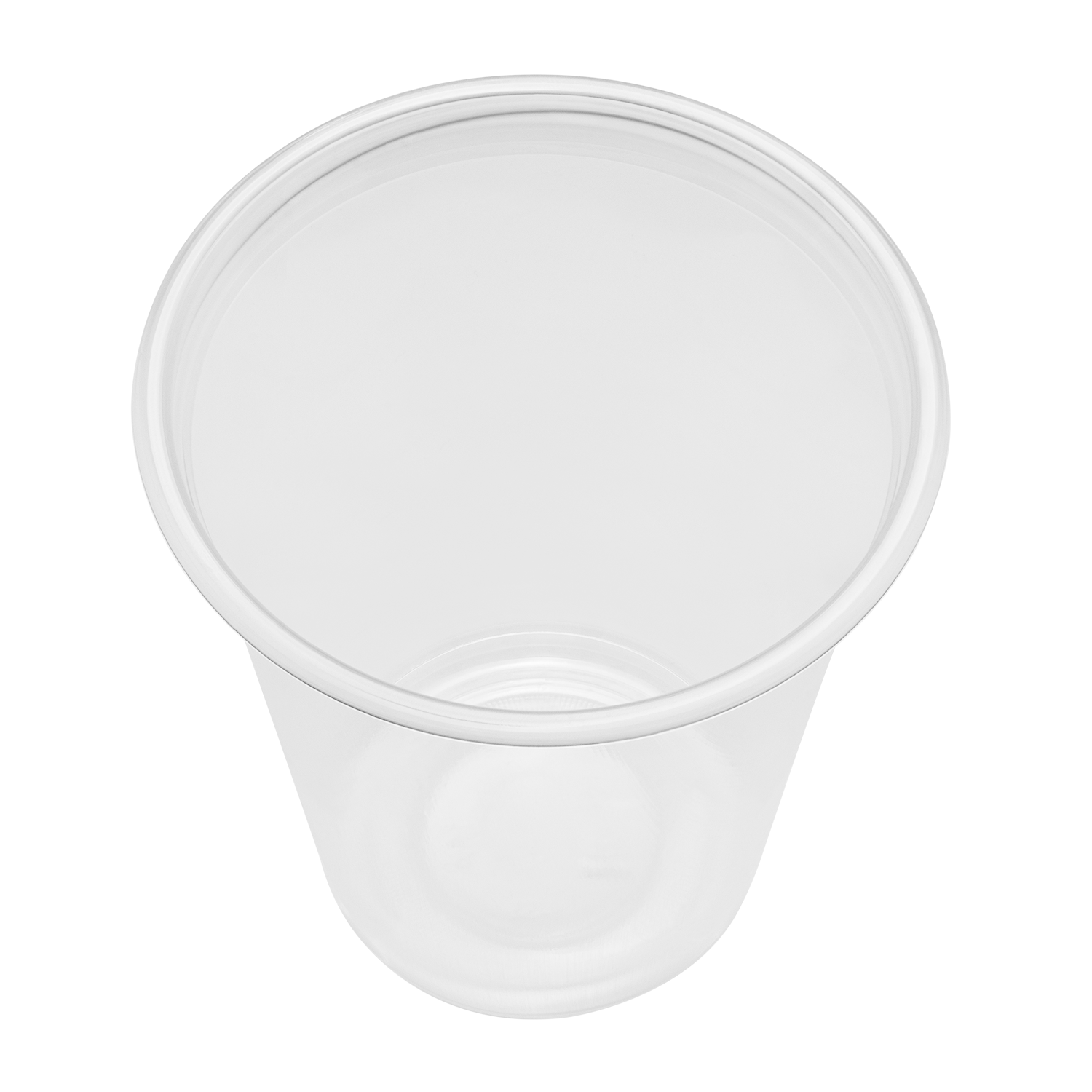 Clear Karat 30oz PP Plastic Flat Rim Extra Wide Cold Cups