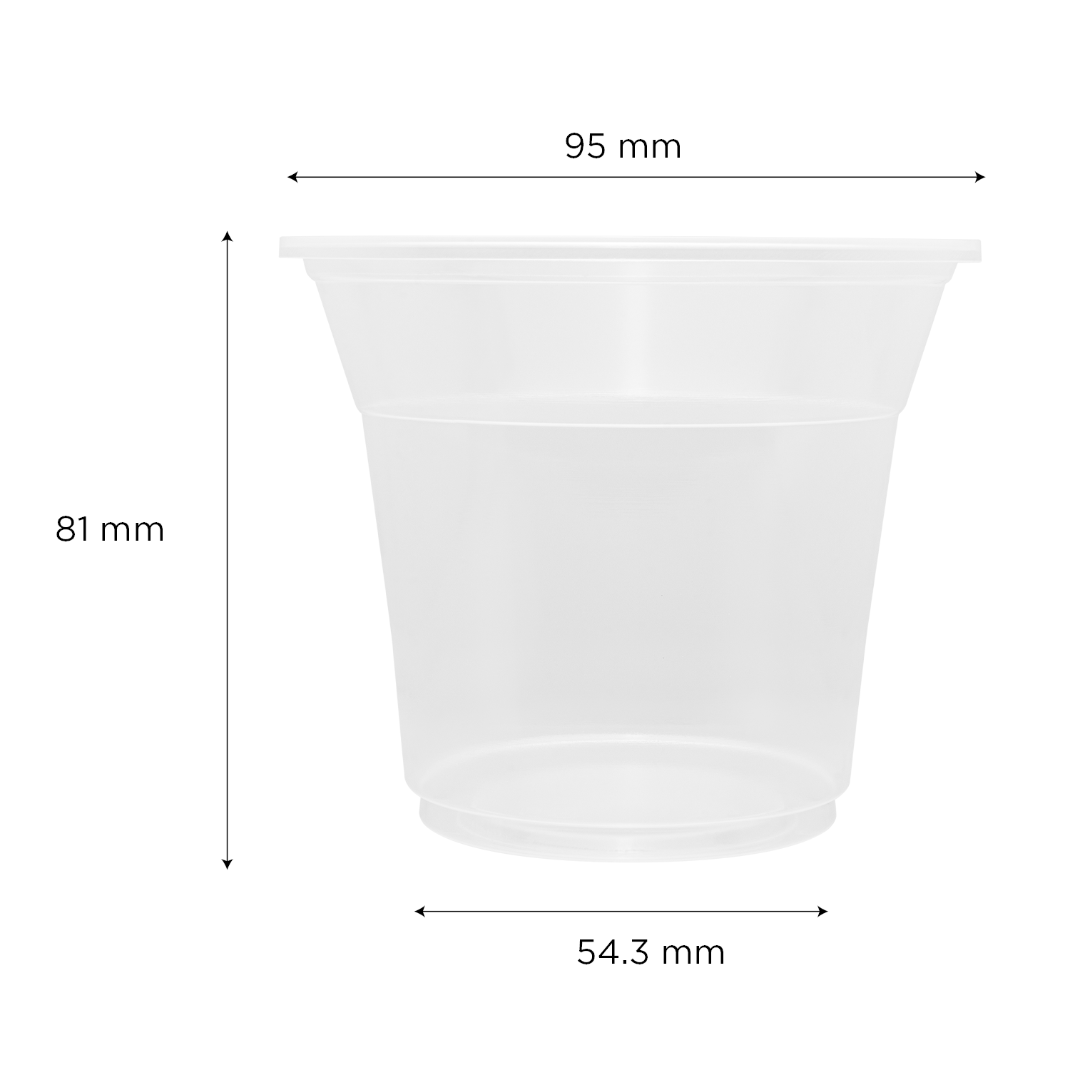 Karat 8.5oz PP Plastic U-Rim Y-Series Cold Cups (95mm) - 2,000 pcs