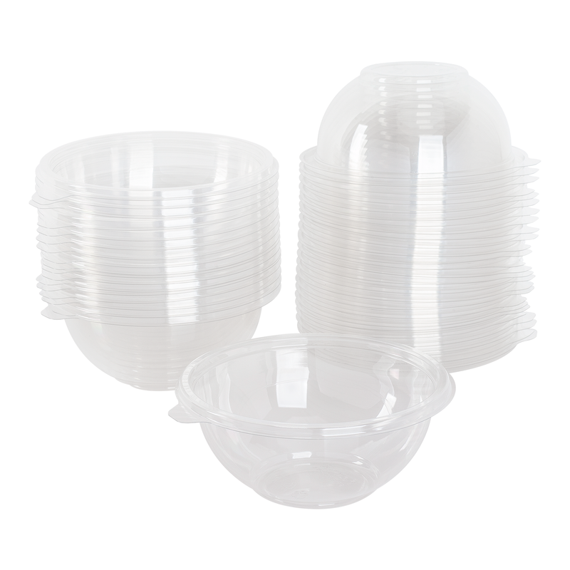 MT Products 16 oz Clear PET Plastic Salad Container with Lid - Pack of 30 -  Yahoo Shopping