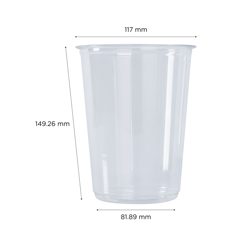Round Plastic Pint Take Out Container