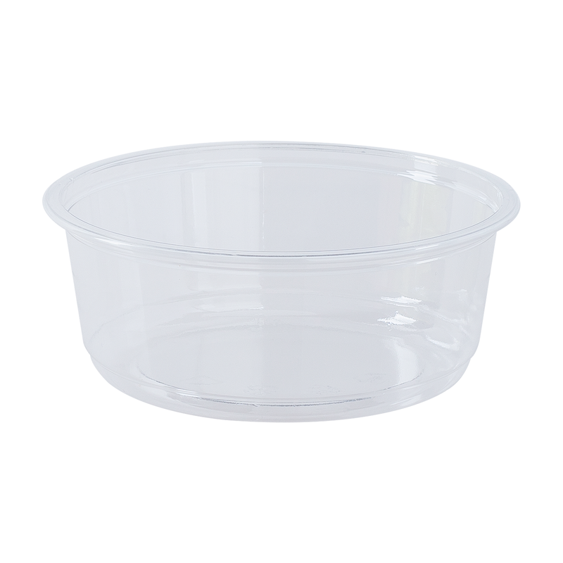 Karat 8oz Black PP Injection Molded Round Deli Containers w/ Clear Lids  (FP-IMDC8-PPB)