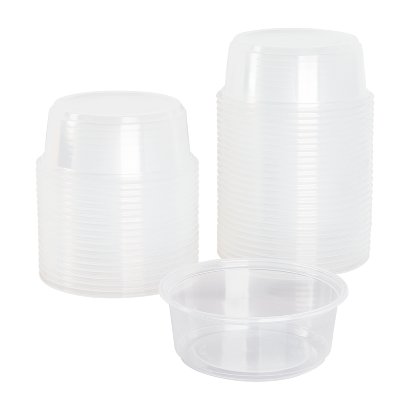 Deli Container 8oz Plastic Storage Cups with Lid – 24 count