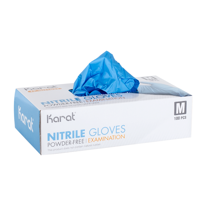 Karat Nitrile Powder-Free Gloves (Blue), Medium - 1,000 pcs