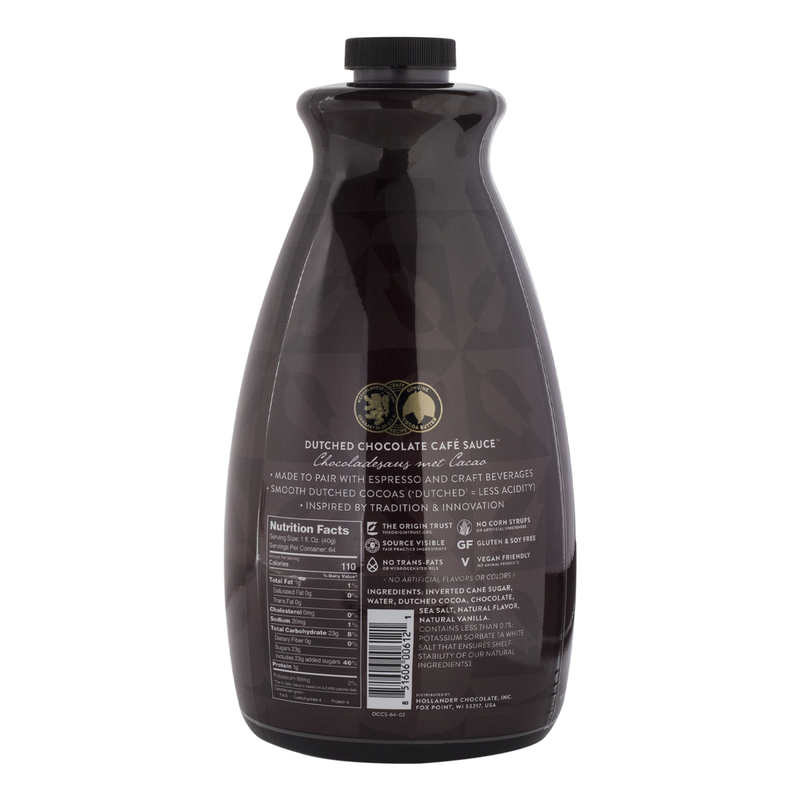 Hollander Sweet Ground Dutched Chocolate Sauce nutrition facts and ingredient list