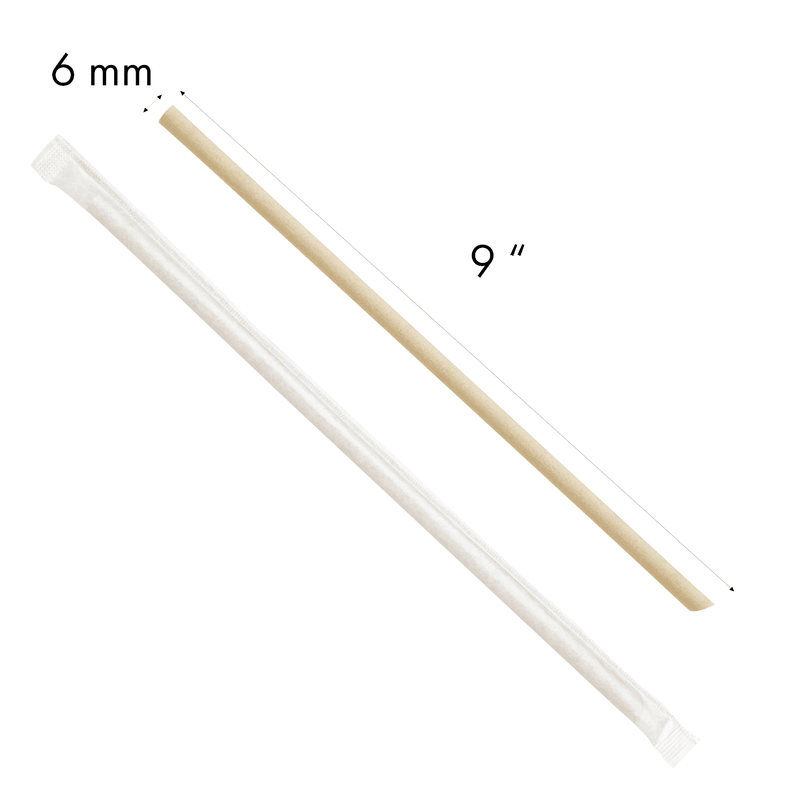 6mm Disposable Drinking Straw Bamboo Fiber Straws - Homestraw