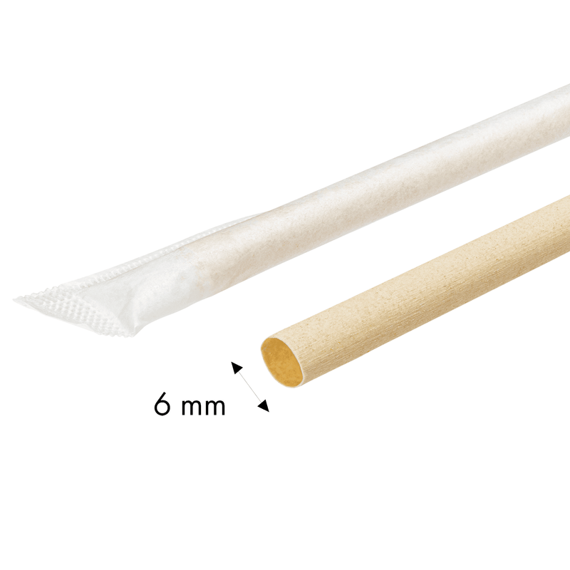 Karat Earth Diagonal Cut Bamboo Fiber Jumbo 9" Straw measurements