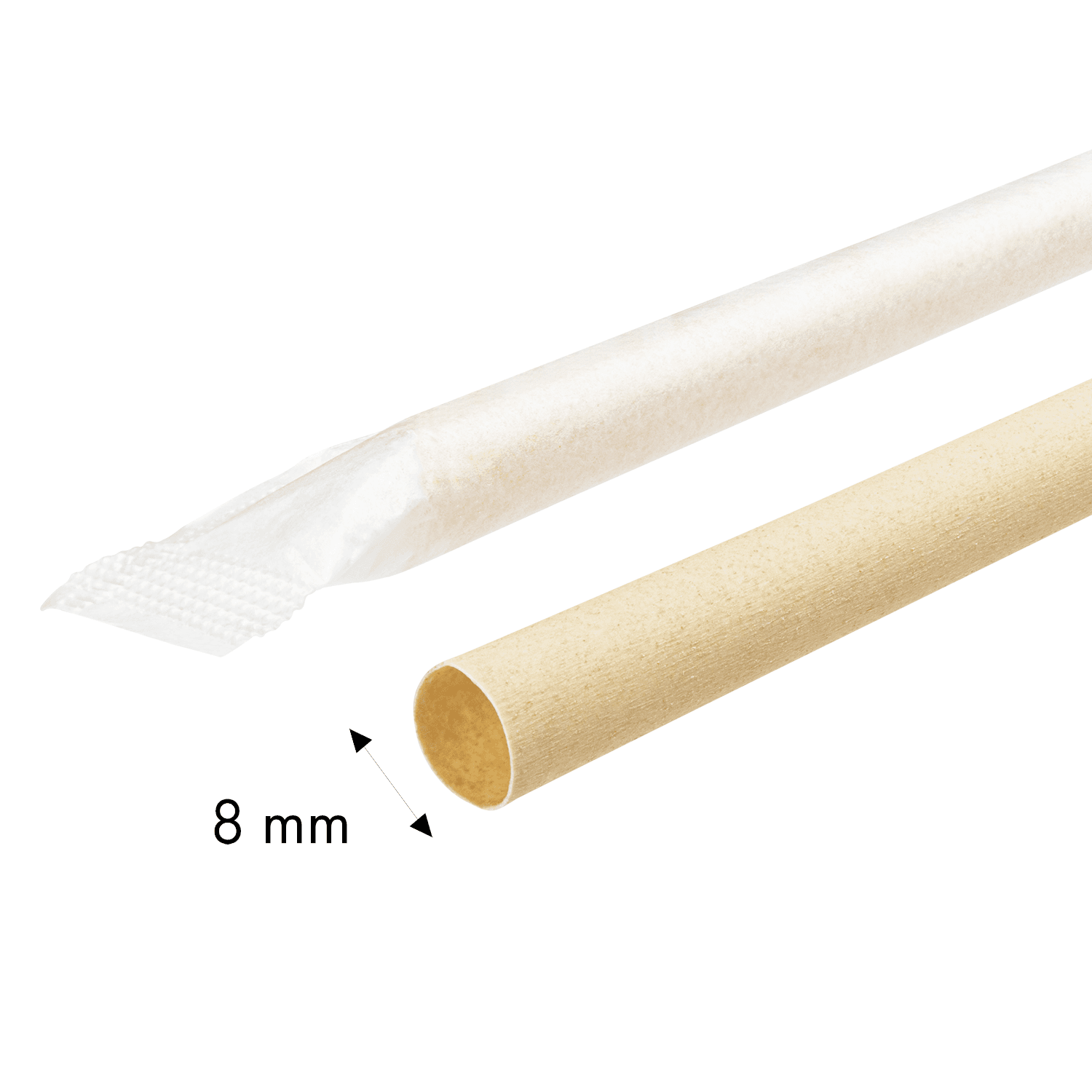 Karat Earth Diagonal Cut Bamboo Fiber Giant 9" Straw measurement