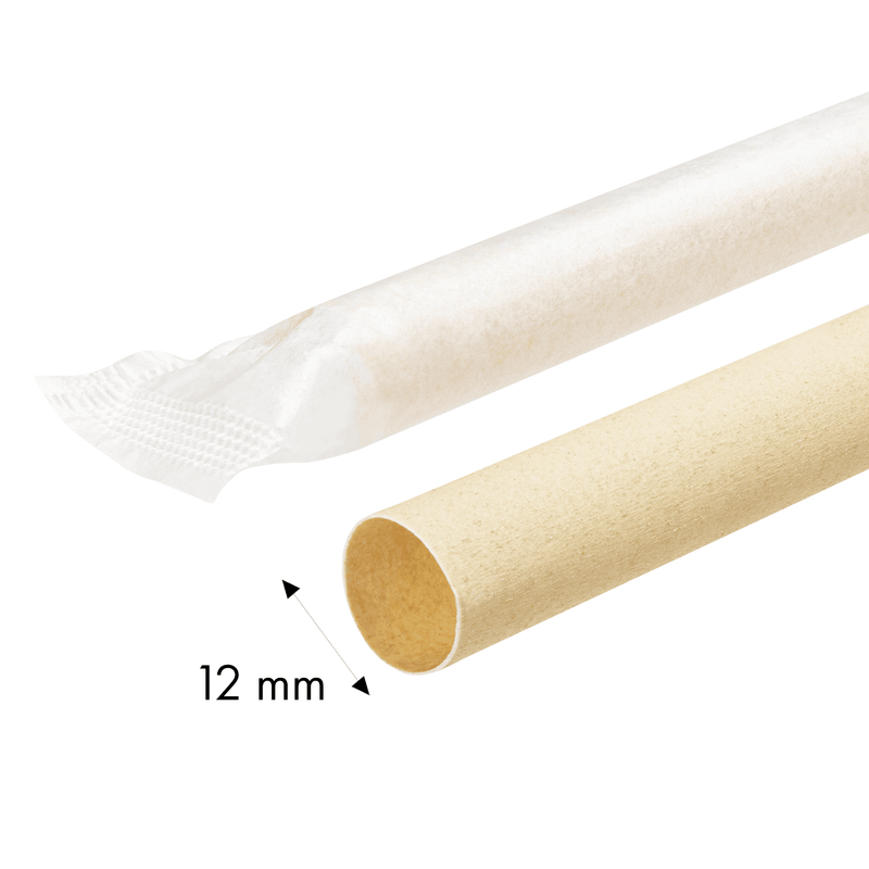 Karat Earth Diagonal Cut Bamboo Fiber Colossal 9" Straw Measurement