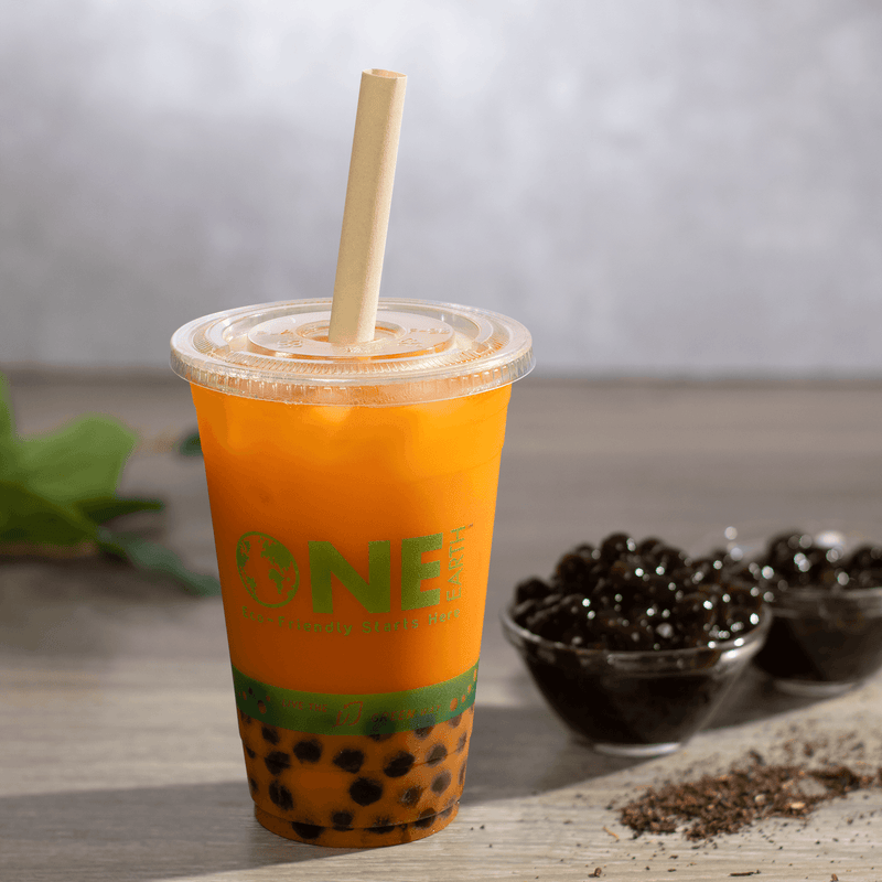 Boba Bamboo Fiber Straws, Individually Wrapped for Drinks, Bubble