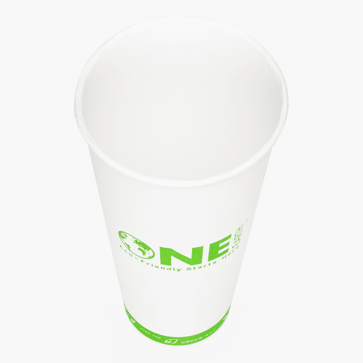 Karat Earth 24oz Eco-Friendly Paper Hot Cups (90mm), One Cup, One Earth Print - 500 pcs
