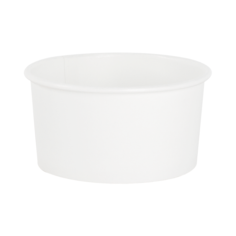 Karat Earth Eco-Friendly 6oz Paper Cold/ Hot Food Container (90.8mm) , White, KE-KDP6W - 1,000 ct