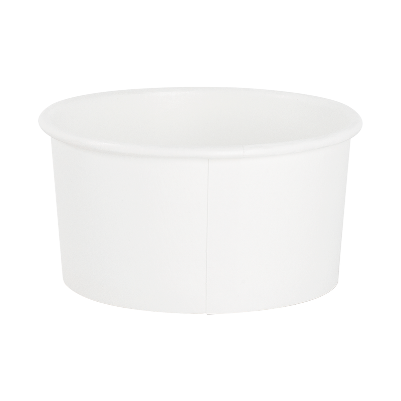 Karat Earth Eco-Friendly 6oz Paper Cold/ Hot Food Container (90.8mm) , White, KE-KDP6W - 1,000 ct