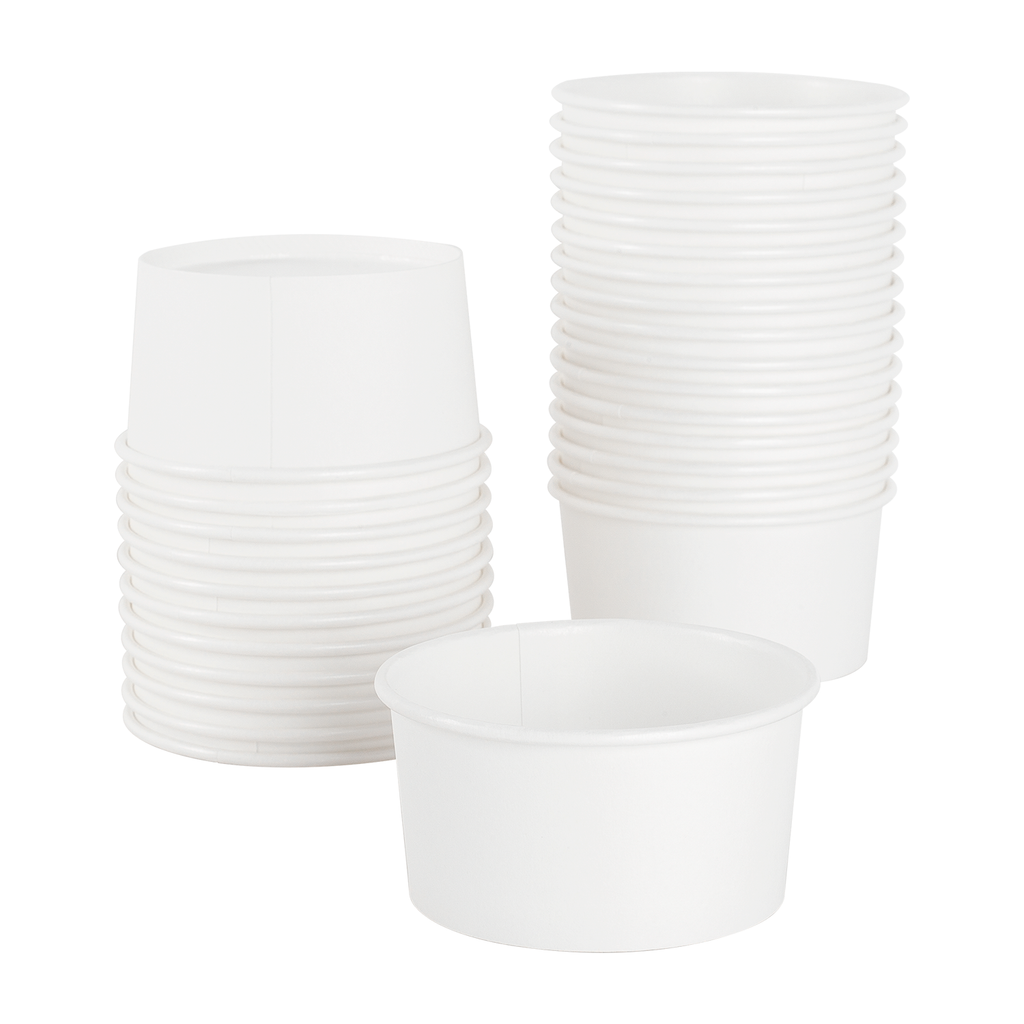 White Biodegradable Take out Disposable Food Container Cups Eco