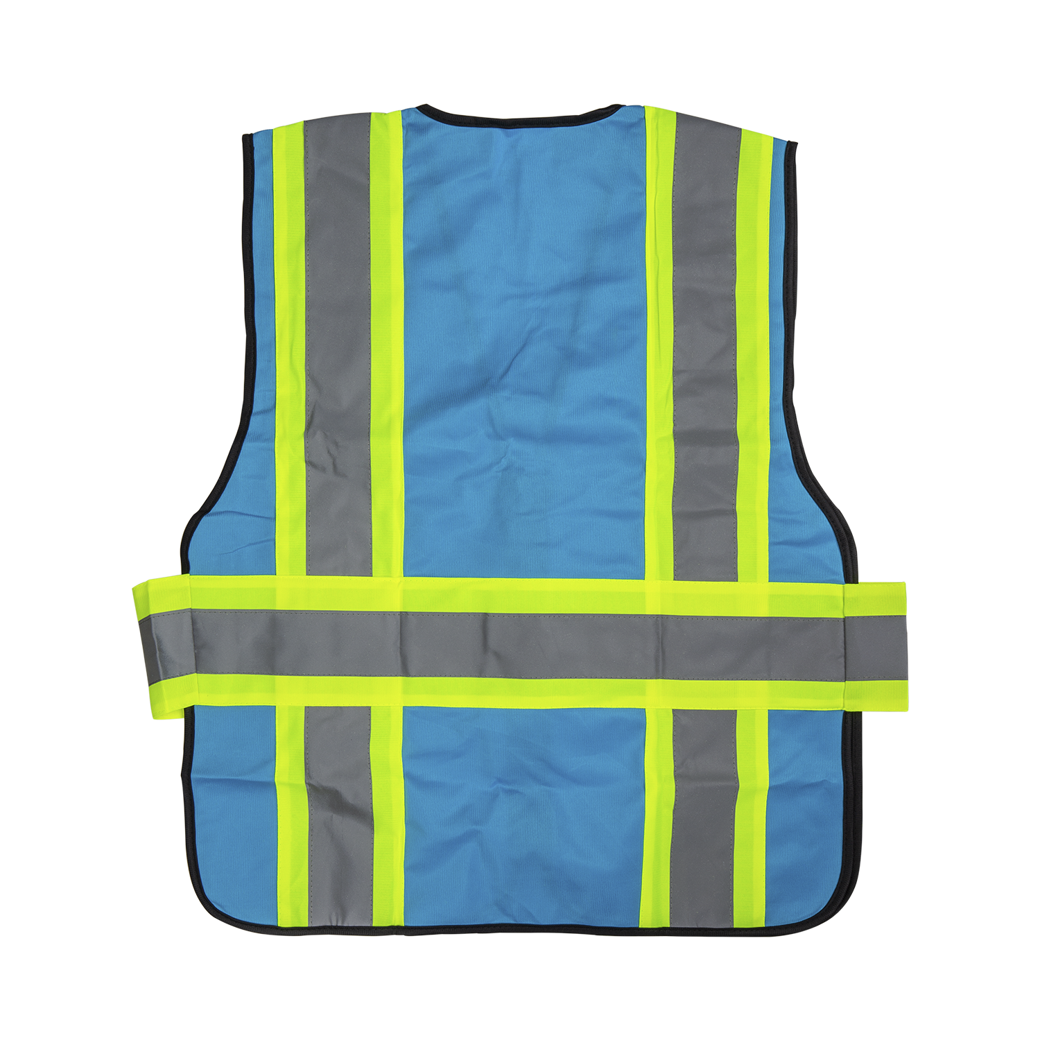 Karat High Visibility Reflective Safety Vest with Zipper Fastening (Blue), Large - 1 pc