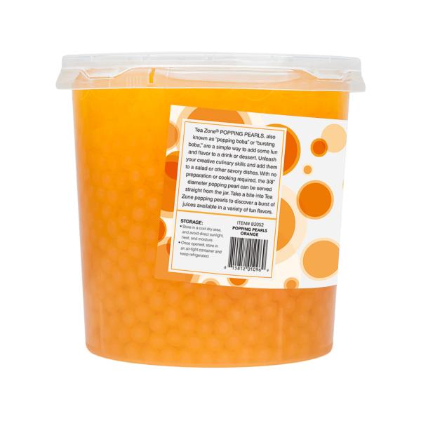 Tea Zone Orange Popping Pearls - Jar (7 lbs)