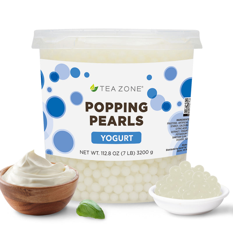 Tea Zone Yogurt Popping Pearls - Jar (7 lbs)