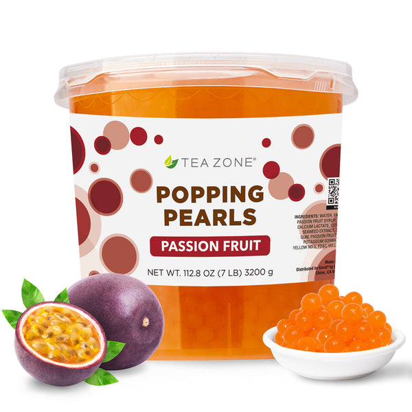 Tea Zone Passion Fruit Popping Pearls - Jar (7 lbs)