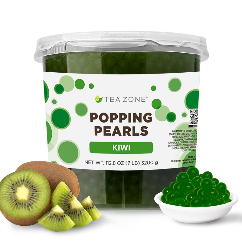 Tea Zone Kiwi Popping Pearls - Jar (7 lbs)