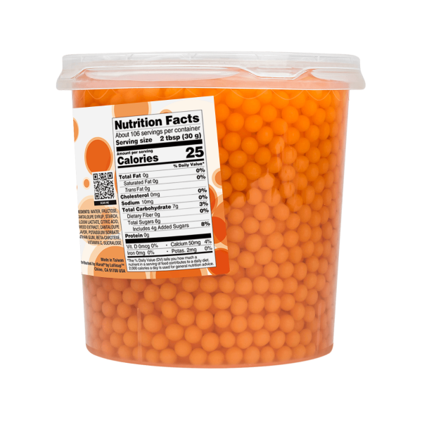 Tea Zone Cantaloupe Popping Pearls - Jar (7 lbs)