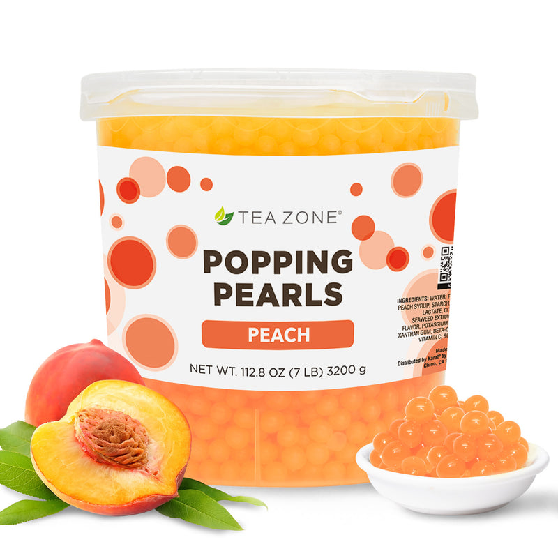 Tea Zone Peach Popping Pearls - Jar (7 lbs)