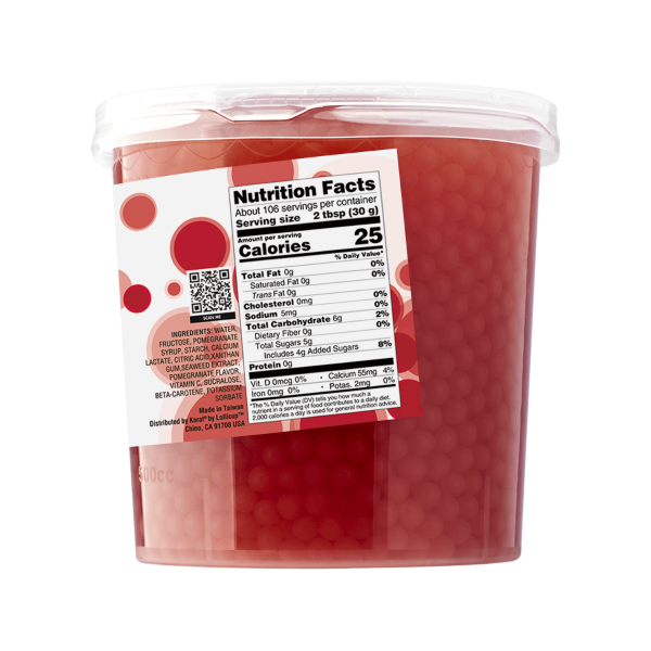 Tea Zone Pomegranate Popping Pearls - Jar (7 lbs)
