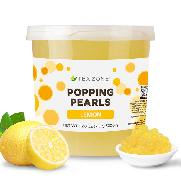 Tea Zone Lemon Popping Pearls - Jar (7 lbs)