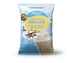 Frozen Vanilla Latte powdered mix in container with frozen drink image on container