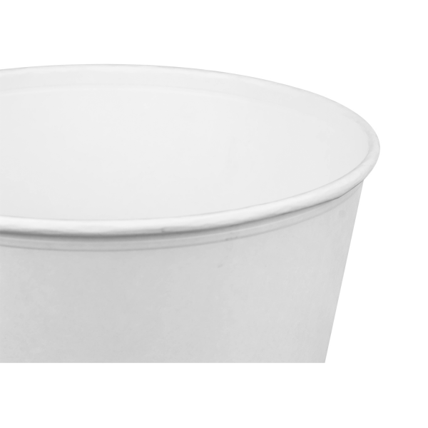 White Karat 130oz Food Buckets with Paper Lids