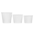 White Karat Food Buckets with Paper Lids in different sizes