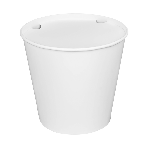 White Karat 170oz Food Buckets with Paper Lids
