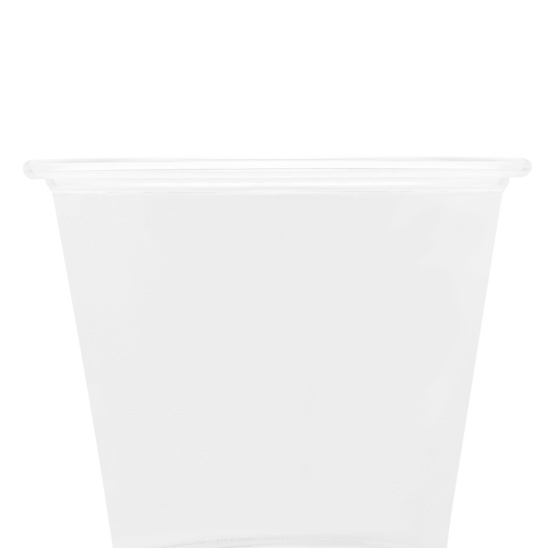 Clear Karat 3oz PET Plastic Cold Cups upper rim