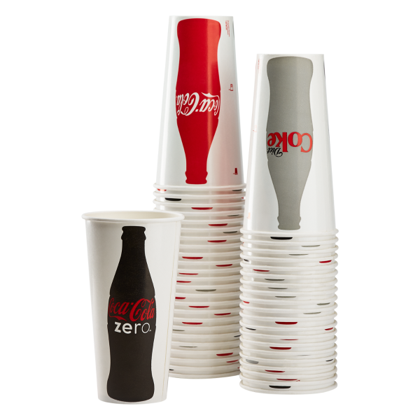 Karat 44oz Paper Cold Cups (115mm), Coca Cola Print- 480 Pcs