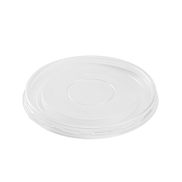 Karat 32 oz PP Plastic Food Container Flat Lids (115mm) - 500 pcs