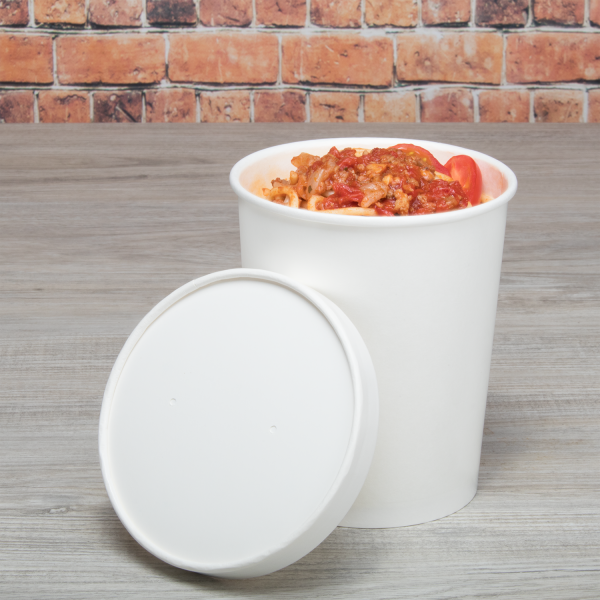 To Go Soup Containers 32oz Gourmet Food Cup - White (115mm) - 500